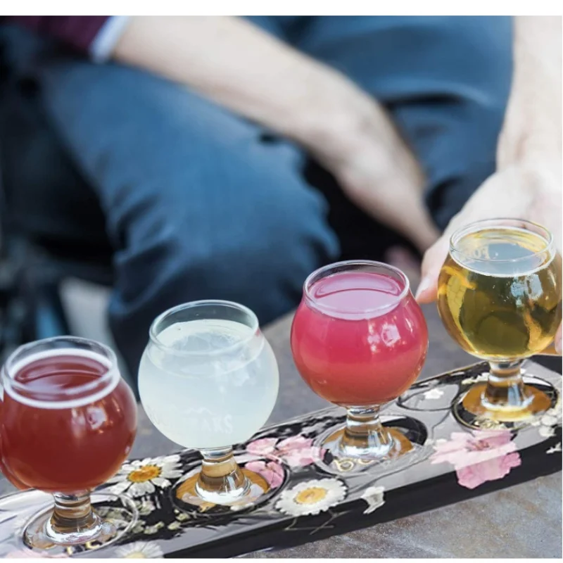 طلقة الزجاج صينية تقديم لتقوم  - مراجعة Wine Beer Tasting وسعره